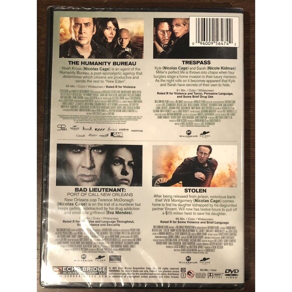 Nicholas Cage 4 Films DVD Trespass / Stolen / Humanity Bureau / Bad Lieutenant - Picture 2 of 4